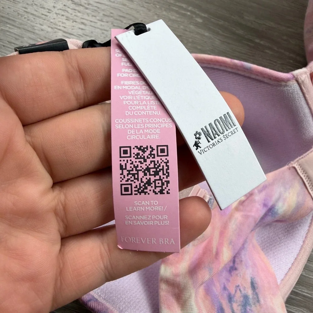Victoria's Secret Women Forever Bra Demi Tie Dye Pink Purple 34DD